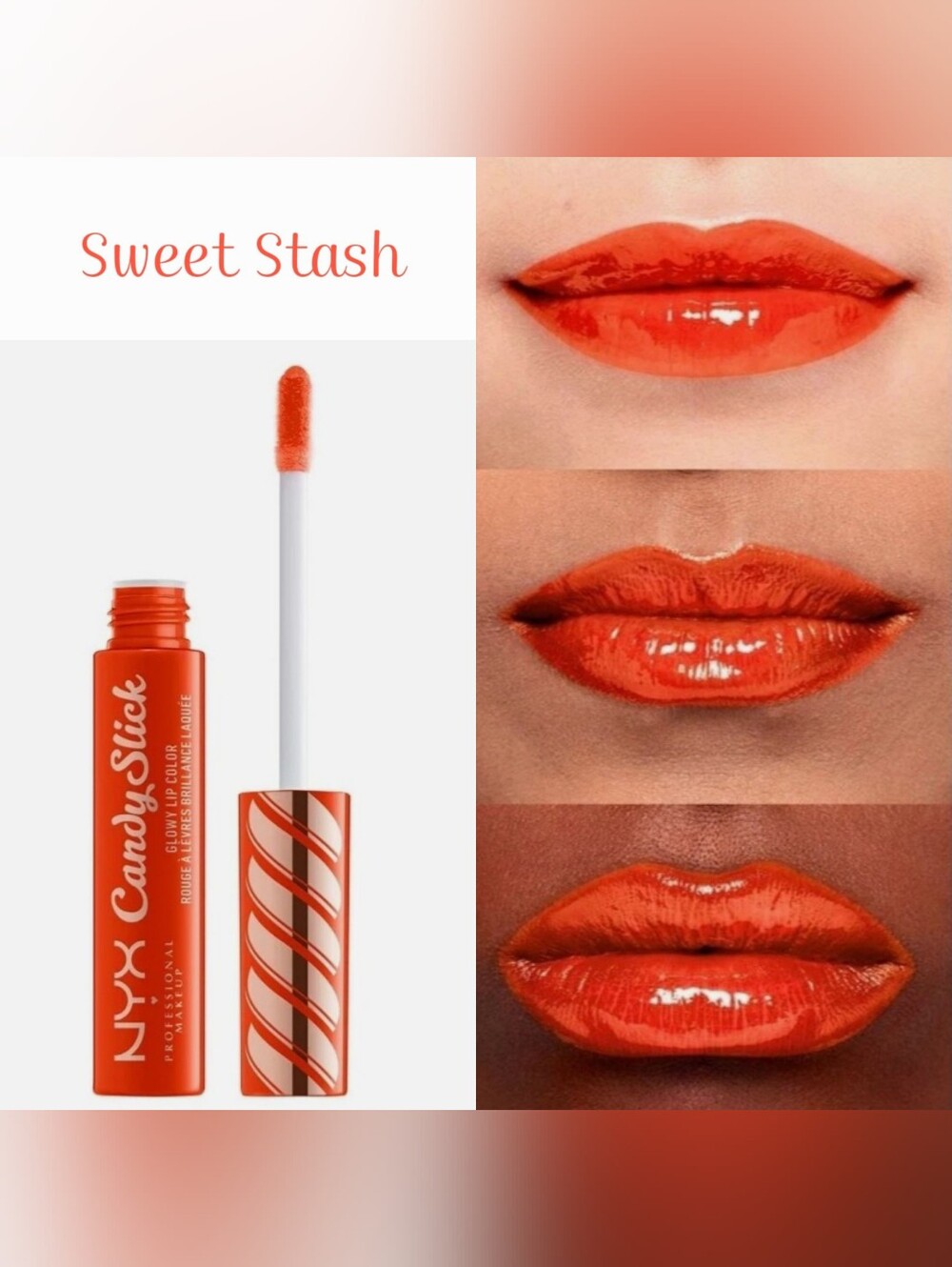 NYX Candy Slick SWEET STASH Glowy Lip Color CSLGLC03 Brand New & Sealed